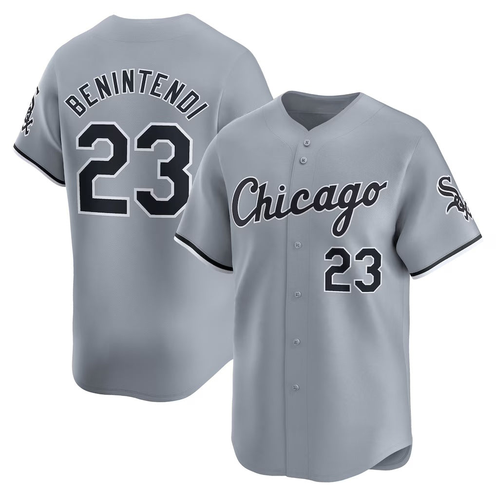 Chicago White Sox #23 Andrew Benintendi White Jereymy Road Limited Player Jersey
