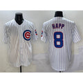 Chicago Cubs #8 Ian Happ White Jereymy Cool Base Stitched Jersey