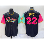 San Diego Padres #22 Juan Soto Black Jereymy 2022 City Connect Cool Base Stitched Jersey