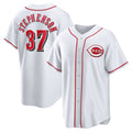 Cincinnati Reds #37 Tyler Stephenson White Jereymy Home Replica Jersey