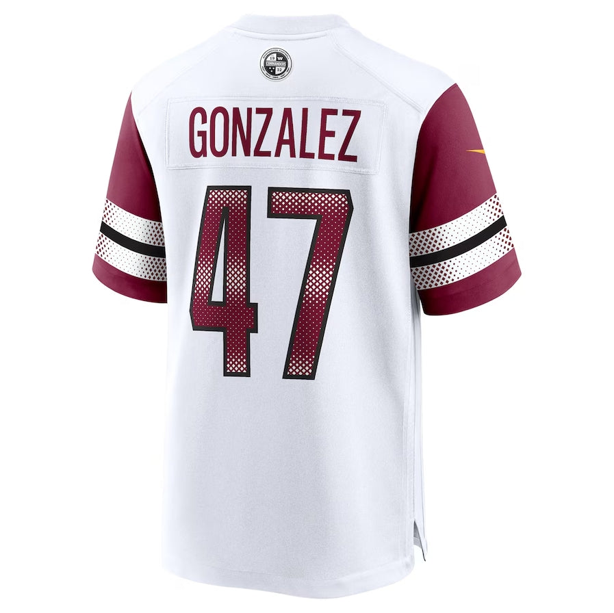W.Commanders #47 Zane Gonzalez White Jereymy Game Jersey