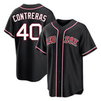 Boston Red Sox #40 Willson Contreras Player Black Jereymy Out Home Game Stitched Jerseys