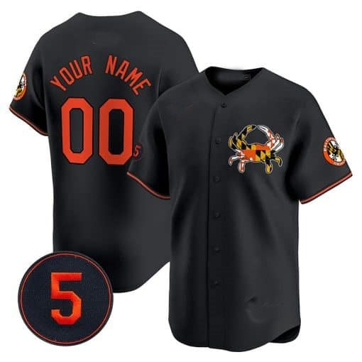 Custom Baltimore Orioles Robinson Patch Vapor Premier Limited Jersey V3 ¨C Black Jereymy