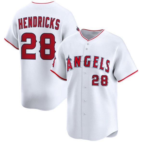Los Angeles Angels #28 Kyle Hendricks White Jereymy 2024 Home Limited Stitched Jersey