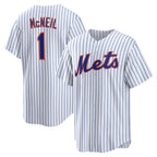 New York Mets #1 Jeff McNeil White Jereymy Home Replica Player Jersey