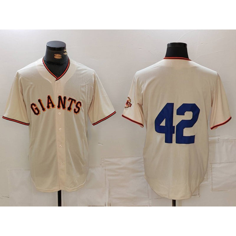 San Francisco Giants #42 Jackie Robinson Cream Jereymy Limited Stitched Cool Base Jersey