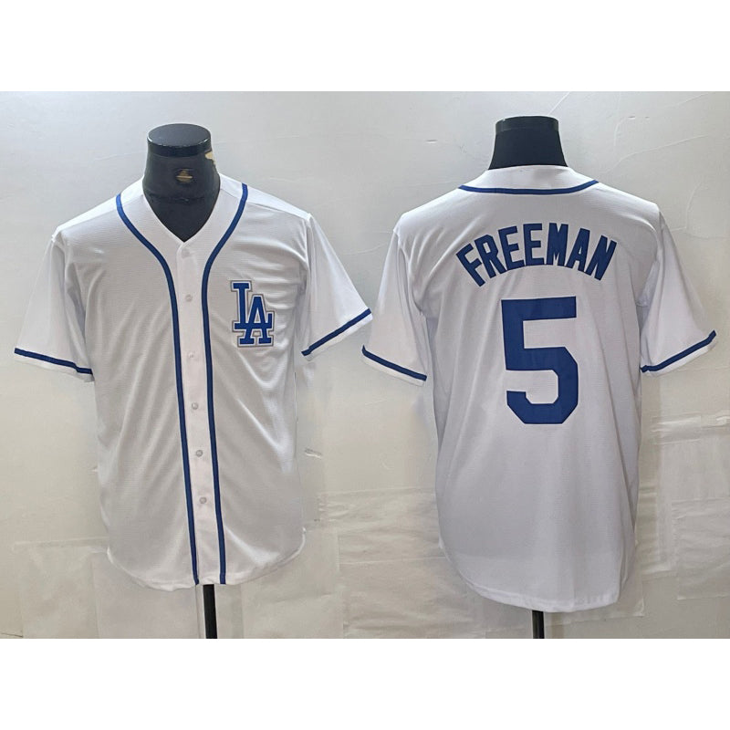 Los Angeles Dodgers #5 Freddie Freeman White Jereymy Cool Base Stitched Jersey