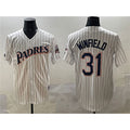 San Diego Padres #31 Dave Winfield White Jereymy Throwback With Patch Cool Base Stitched Jersey