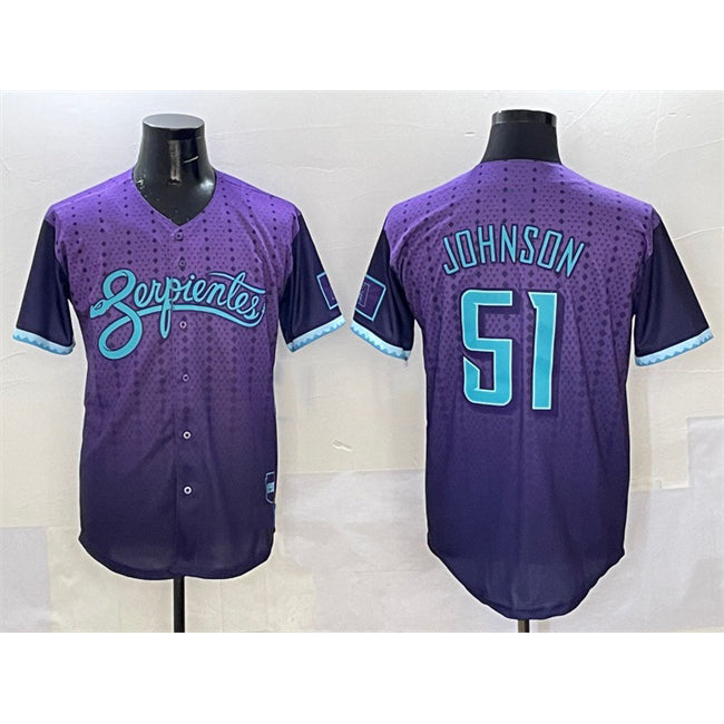 Arizona Diamondbacks #51 Randy Johnson Purple Jereymy 2025 City Connect Limited Stitched Jersey