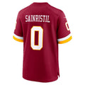 W.Commanders #0 Mike Sainristil Burgundy Jereymy Game Jersey