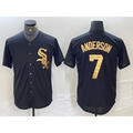 Chicago White Sox #7 Tim Anderson Black Gold Jereymy Cool Base Stitched Jersey