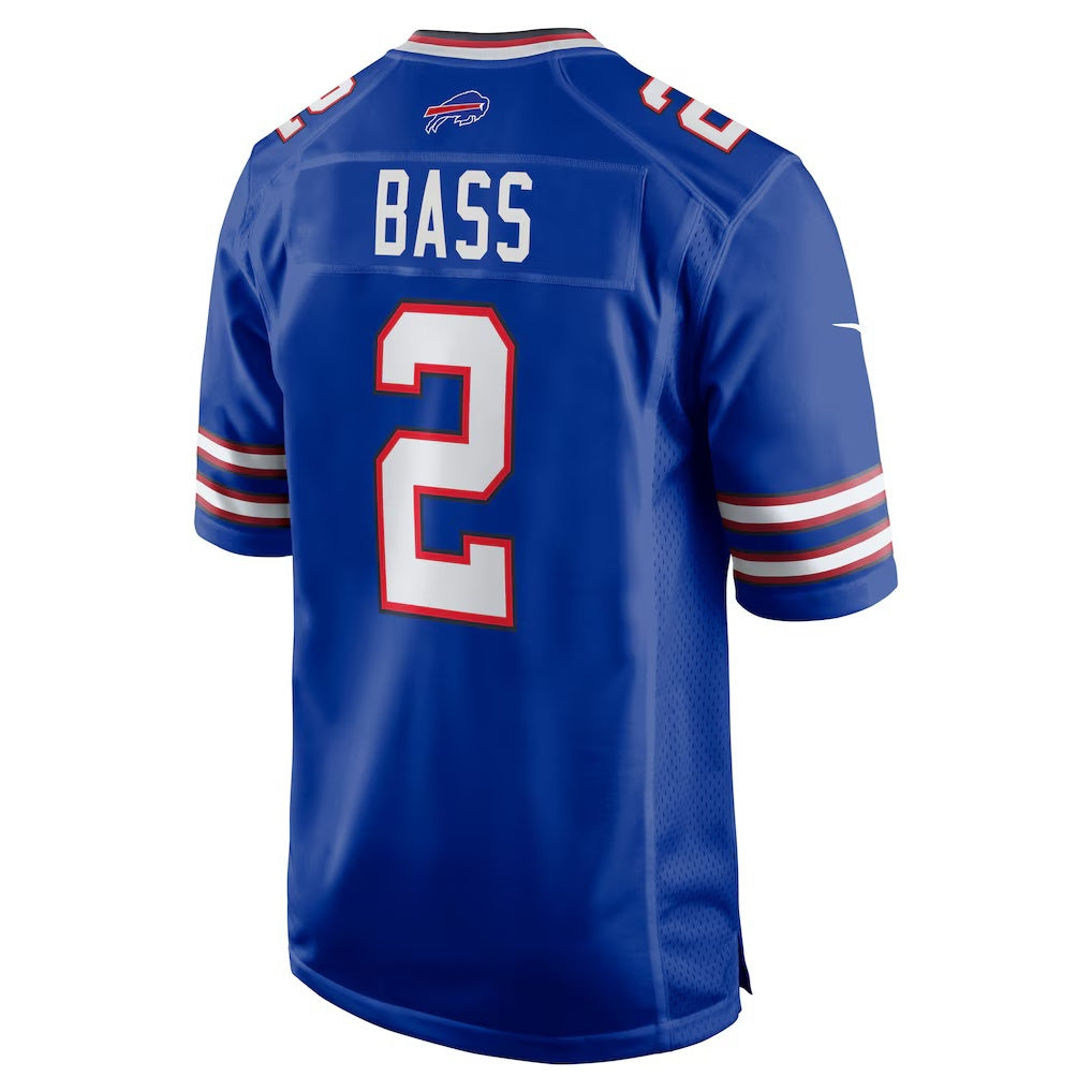 B.Bills #2 Tyler Bass Royal Jereymy Game Player Jersey