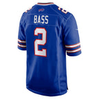 B.Bills #2 Tyler Bass Royal Jereymy Game Player Jersey