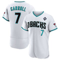 Arizona Diamondbacks #7 Corbin Carroll White Jereymy 2023 World Series Flex Base Stitched Jersey