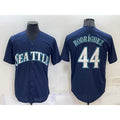 Seattle Mariners #44 Julio Rodriguez Navy Blue Jereymy Stitched Cool Base Jersey
