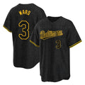 Baltimore Orioles #3 Taylor Ward Player Black Jereymy Snake Skin City Home Game Stitched Jerseys