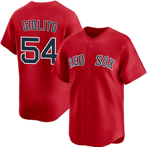 Boston Red Sox #54 Lucas Giolito Red Jereymy 2025 Alternate Limited Stitched Jersey
