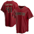 Arizona Diamondbacks #41 Carlos Santana Player Red Jereymy Home Game Stitched Jerseys