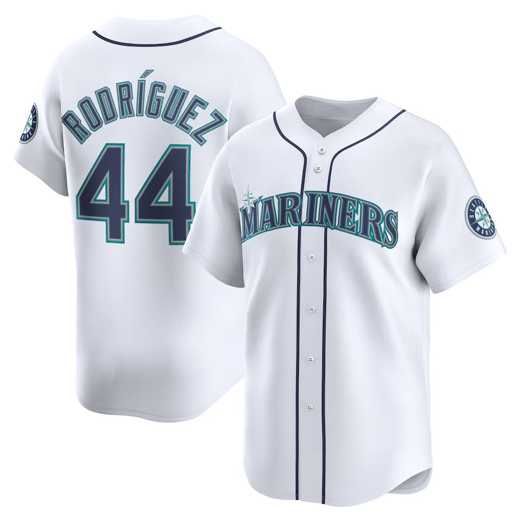 Seattle Mariners #44 Julio Rodr¨ªguez White Jereymy Home Limited Player Jersey