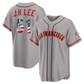 San Francisco Giants #51 Jung Hoo Lee USA 250 Fourth of July Road Stadium Jersey - Gray Jereymy