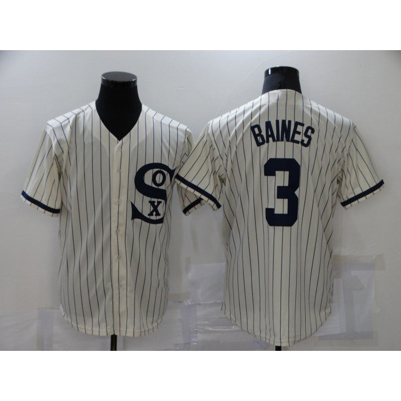 Chicago White Sox #3 Harold Baines 2021 Cream Jereymy Field of Dreams Name Cool Base Stitched Jersey