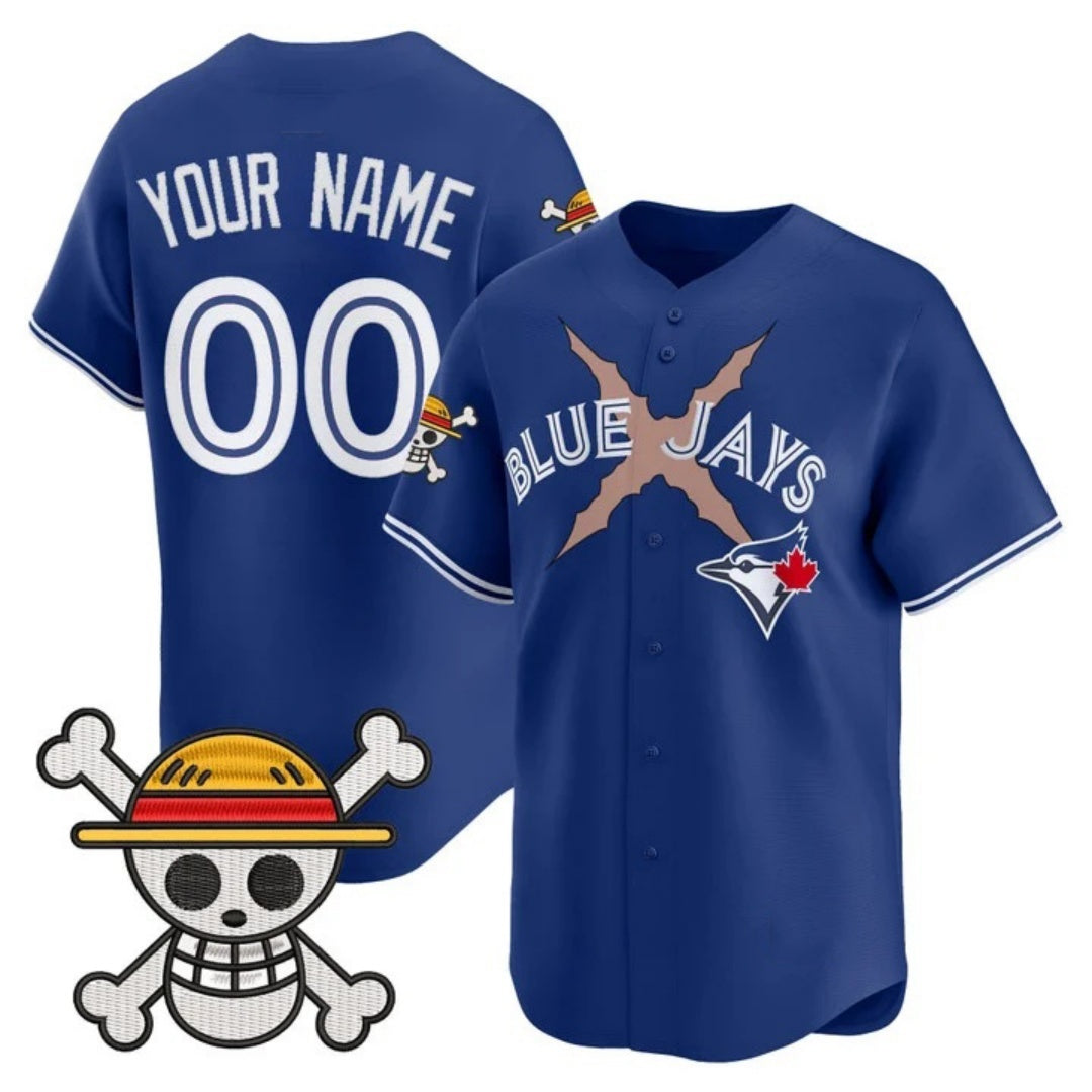 Custom Toronto Blue Jays x One Piece Royal Jereymy Vapor Premier Limited Jersey - Stitched