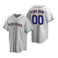 Custom New York Mets Gray Jereymy Stitched Cool Base Road Jersey