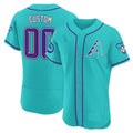 Custom Arizona Diamondbacks 2024 Teal Purple Jersey ¨C Teal 3 Jereymy