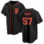 San Francisco Giants #57 Alex Wood Black Jereymy Alternate Jersey