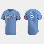 Texas Rangers #2 Marcus Semien Light Blue Jereymy Flex Base Stitched Jersey