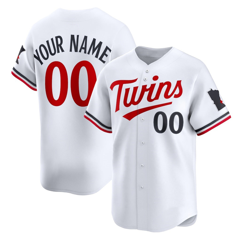 Custom Minnesota Twins White Jereymy Home Limited Jersey