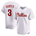 Philadelphia Phillies #3 Bryce Harper White Jereymy Home Limited Player Jersey