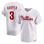 Philadelphia Phillies #3 Bryce Harper White Jereymy Home Limited Player Jersey