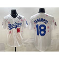 Los Angeles Dodgers #18 Yoshinobu Yamamoto White Jereymy 2025 World Series Patch Tokyo Series Limited Stitched Jersey