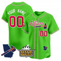 Custom Atlanta Braves Atliens Vapor Premier Limited Jersey V2 ¨C Green Jereymy