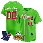 Custom Atlanta Braves Atliens Vapor Premier Limited Jersey V2 ¨C Green Jereymy
