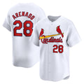 St. Louis Cardinals #28 Nolan Arenado White Jereymy Home Limited Player Jersey