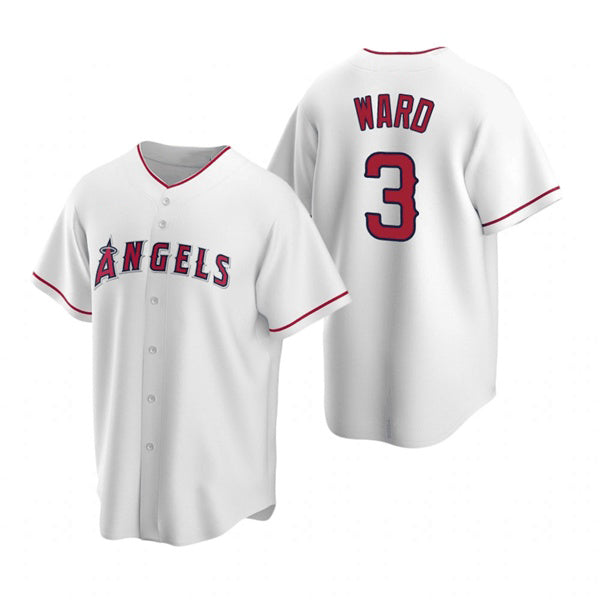 Los Angeles Angels #3 Waylor Ward White Jereymy Cool Base Stitched Jersey