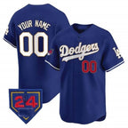 Custom Los Angeles Dodgers 2024 Spring Training Patch Vapor Premier Limited Jersey ¨C Royal Jereymy