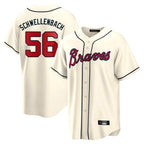 Atlanta Braves #56 Spencer Schwellenbach Player Cream Jereymy Home Game Stitched Jerseys