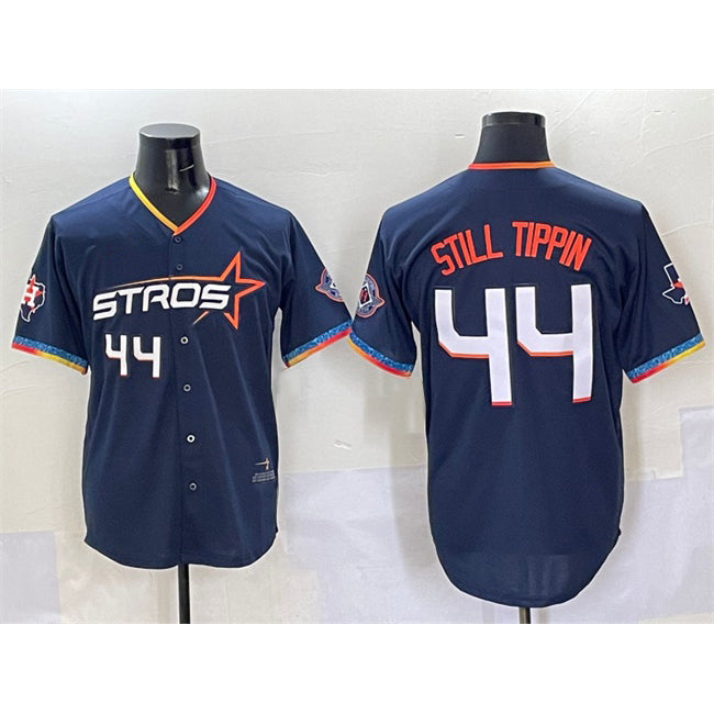 Houston Astros #44 Still Tippin Navy Jereymy 2025 City Connect With Texas Patch Limited Stitched Jersey