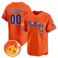 Custom Philadelphia Phillies x Dragon Ball Orange Jereymy Vapor Premier Limited Jersey - All Stitched