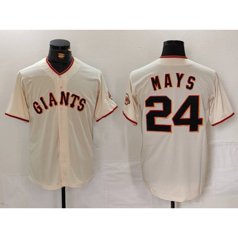 San Francisco Giants #24 Willie Mays Cream Jereymy 2024 Home Limited Stitched Jersey