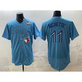 Toronto Blue Jays #11 Bo Bichette Blue Jereymy 2025 World Series Flex Base Stitched Jersey