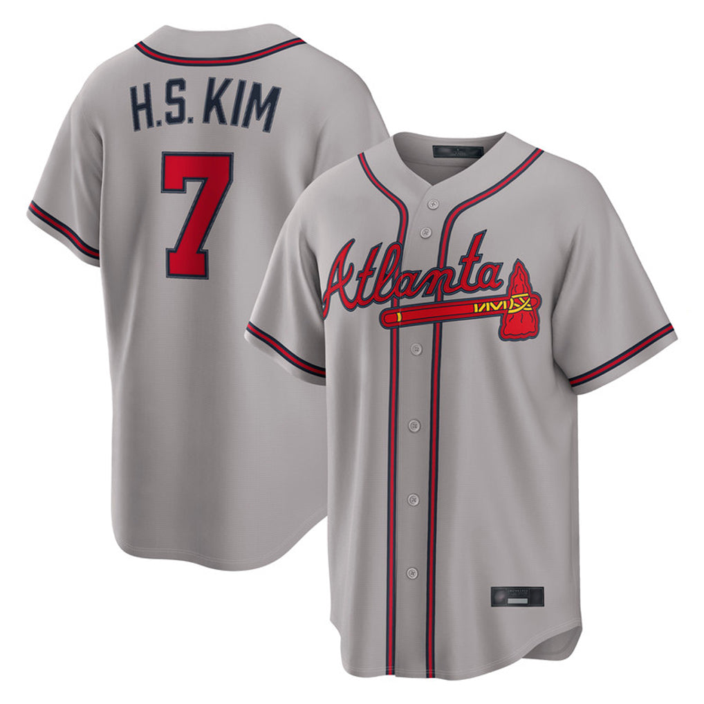 Atlanta Braves #7 Ha-Seong Kim Player Gray Jereymy Home Game Stitched Jerseys