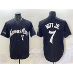 Kansas City Royals #7 Bobby Witt Jr. Black Jereymy 'Gothic Crown Edition' Vapor Premier Limited Stitched Jersey