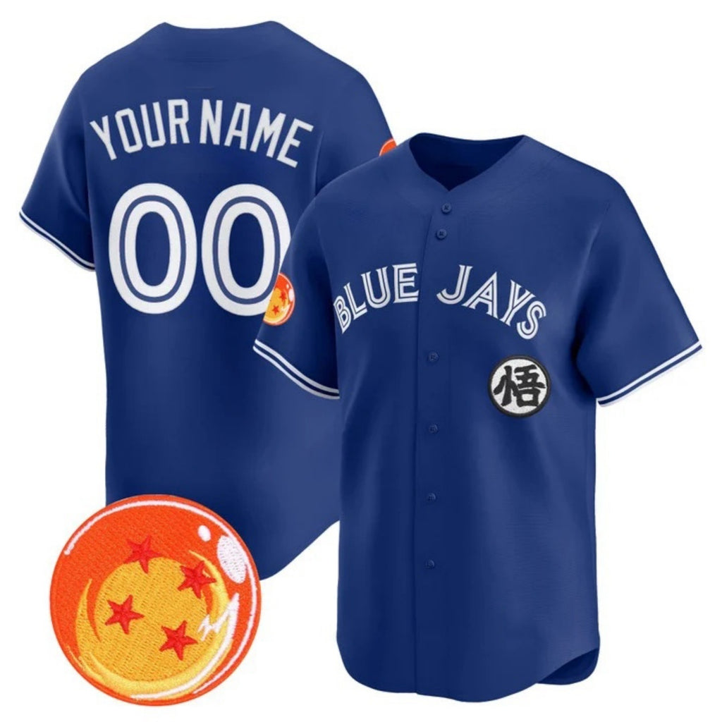 Custom Toronto Blue Jays x Dragon Ball Royal Jereymy Vapor Premier Limited Jersey - All Stitched