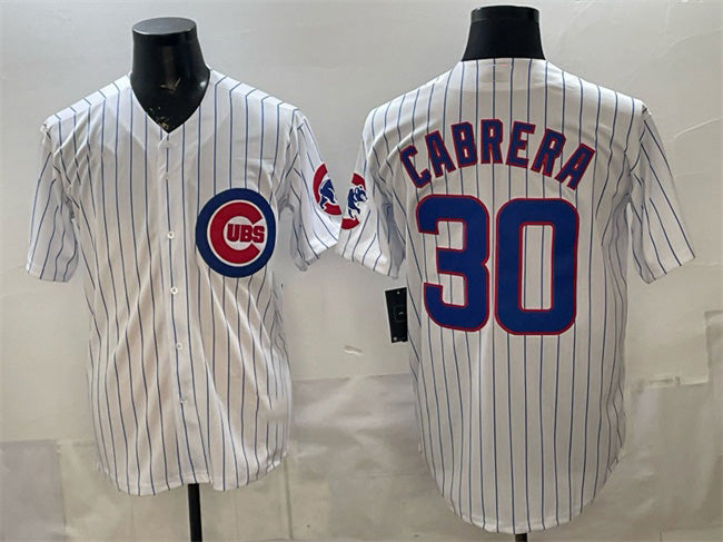 Chicago Cubs #30 Edward Cabrera White Jereymy 2026 Cool Base Stitched Jersey