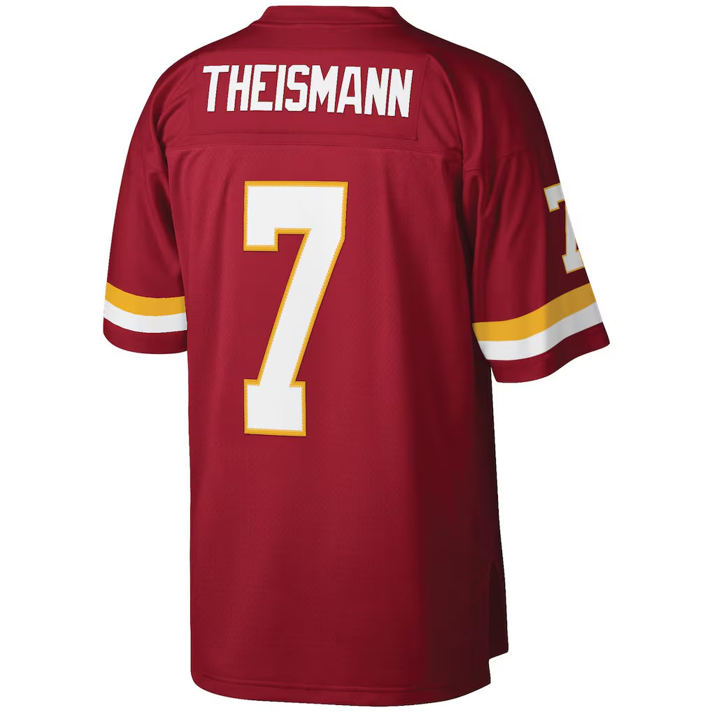W.Football Team #7 Joe Theismann Mitchell & Ness Burgundy Jereymy Legacy Replica Jersey