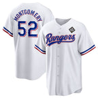 Texas Rangers #52 Jordan Montgomery White Jereymy 2023 World Series Stitched Jersey